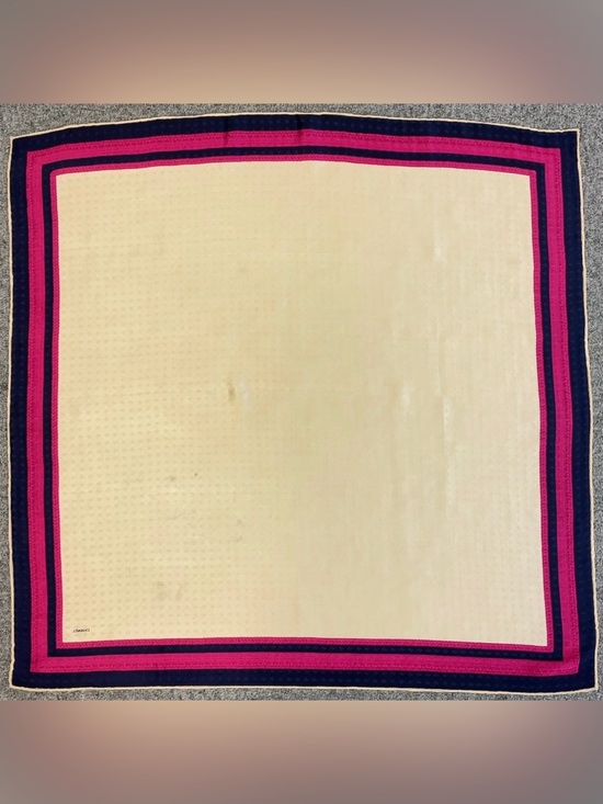 CHANEL Accessories - Large CHANEL Cream Scarf with Box